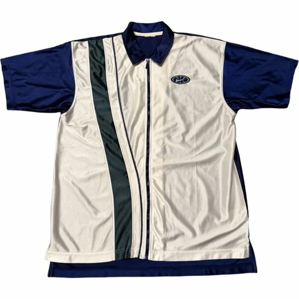 Nike Full Zip Basketball Warm Up Shirt ‎ Large Men's Vintage